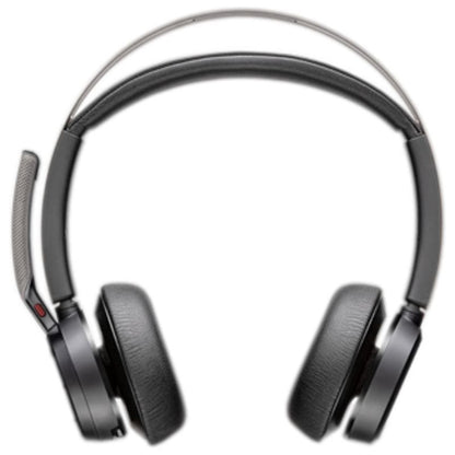 Auscultadores Sem Fios PolyVoyager Focus 2 USB-C-C + Adaptador USB-C/A/ com Microfone/ Bluetooth/ Pretos