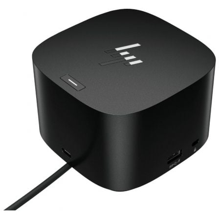 Docking USB Tipo-C HP G4/ 2xUSB/ 2xUSB Tipo-C/ 1xAC/ 1xHDMI/ 1xRJ45/ 2xDisplayPort/ 1xThunderbolt/ 2xUSB PD/ 1xUSB Tipo-C PD/ 2xTarjetas NIC/ Negro