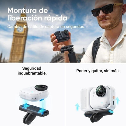 Câmara Desportiva Digital Insta360 GO Ultra Pack Criador/ 4K/ Ângulo de visão 360º/ Preta