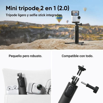 Câmara Desportiva Digital Insta360 GO Ultra Pack Criador/ 4K/ Ângulo de visão 360º/ Preta