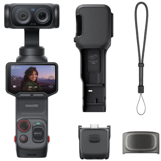 Cámara Digital Deportiva Insta360 Luna Pro/ 8K/ Ángulo de visión 360º/ Negra