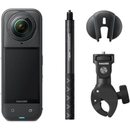 Cámara Digital Deportiva Insta360 X5 Motorcycle Bundle/ 8K/ Ángulo de visión 360º/ Negra