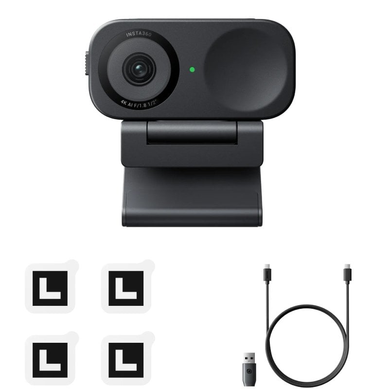 Webcam Insta360 Link 2C/ Seguimiento de IA/ Control por gestos/ 3840 x 2160 4K UHD