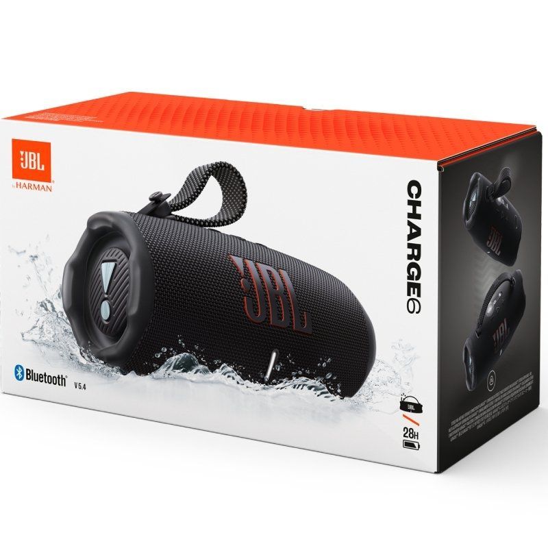 Altavoz con Bluetooth JBL Charge 6/ 45W/ 1.0/ Negro