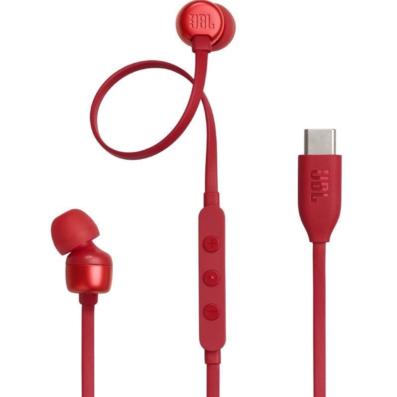 Auscultadores Intracanal JBL Tune 310C/ com Microfone/ Vermelhos