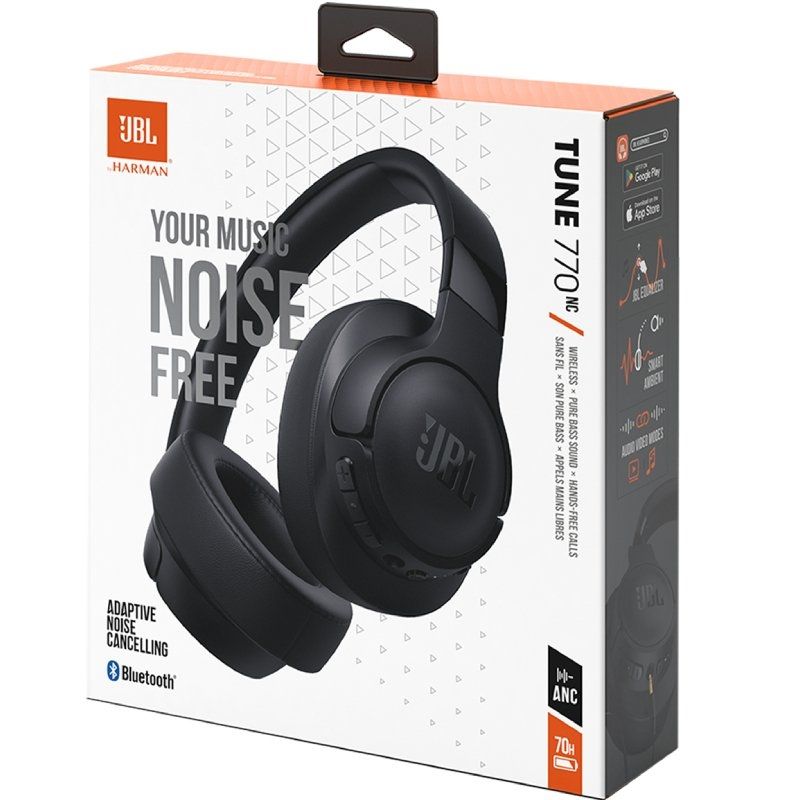 Auscultadores Sem Fios JBL Tune 770NC/ com Microfone/ Bluetooth/ Pretos