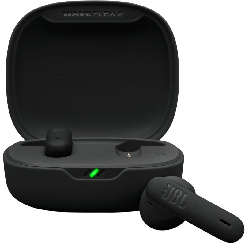 Auscultadores Bluetooth JBL Wave Flex com Estojo de Carregamento/ Autonomia 10h/ Pretos