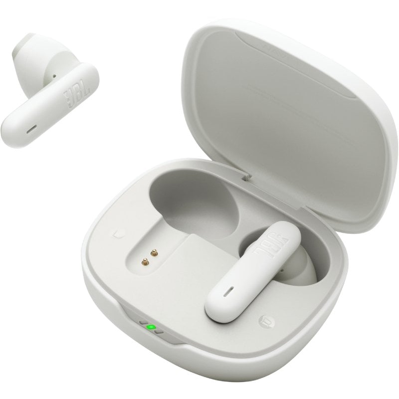 Auscultadores Bluetooth JBL Wave Flex 2 com caixa de carregamento/ Autonomia 10h/ Brancos
