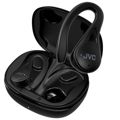 Auscultadores Bluetooth JVC HA-EC25T com estojo de carregamento/ Autonomia 7,5h/ Pretos