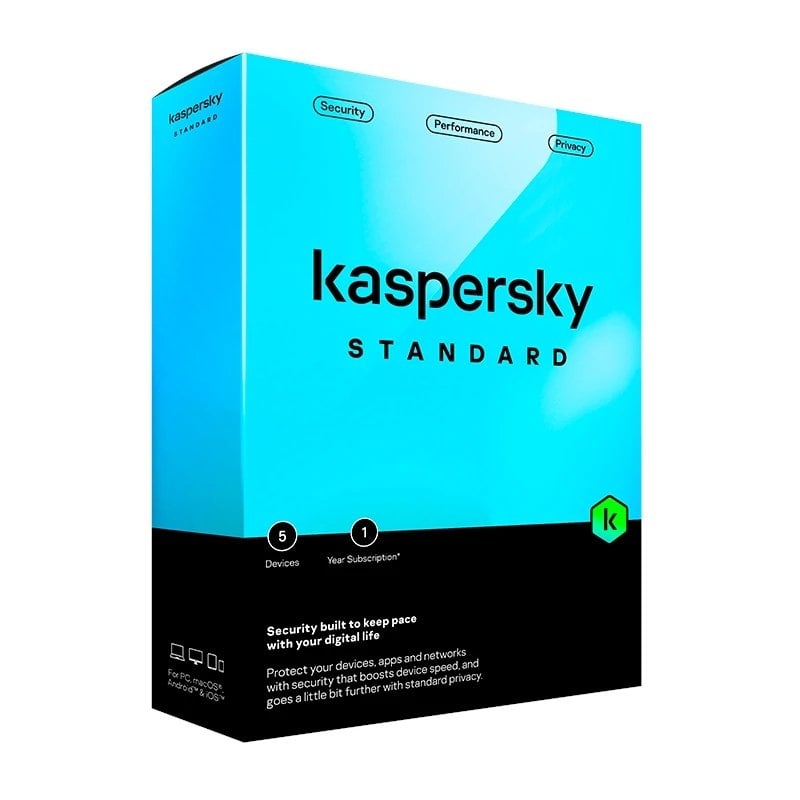 Antivírus Kaspersky Standard/ 5 Dispositivos/ 1 Ano