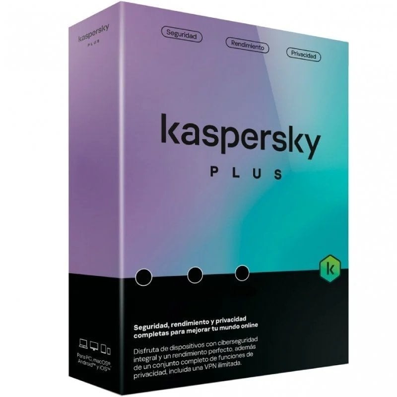 Antivírus Kaspersky Plus/ 5 Dispositivos/ 1 Ano