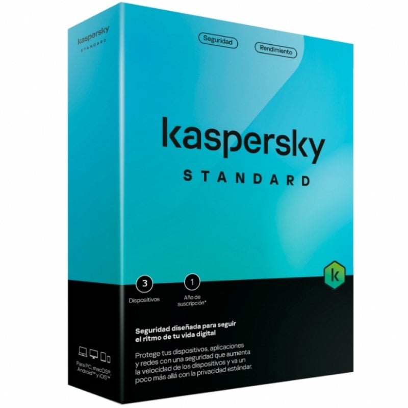 Antivírus Kaspersky Standard/ 3 Dispositivos/ 1 Ano