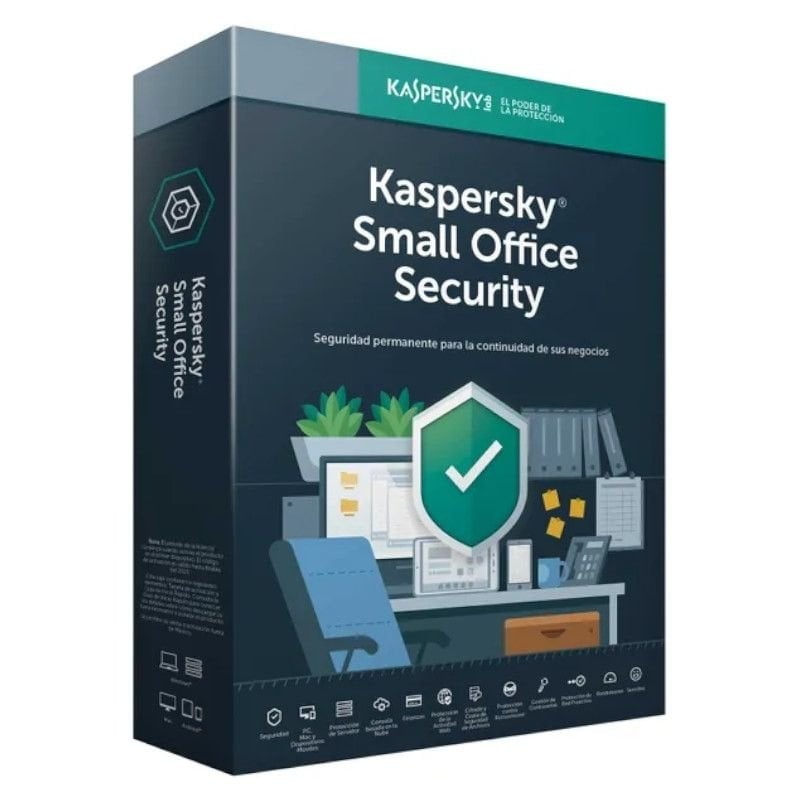 Antivírus Kaspersky Small Office Security 7/ 5 Dispositivos + 1 Servidor/ 1 Ano