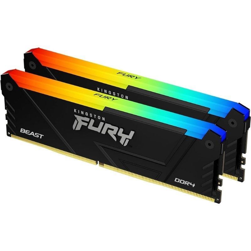 Memória RAM Kingston FURY Beast RGB 2 x 8GB/ DDR4/ 3200MHz/ 1.35V/ CL16/ DIMM