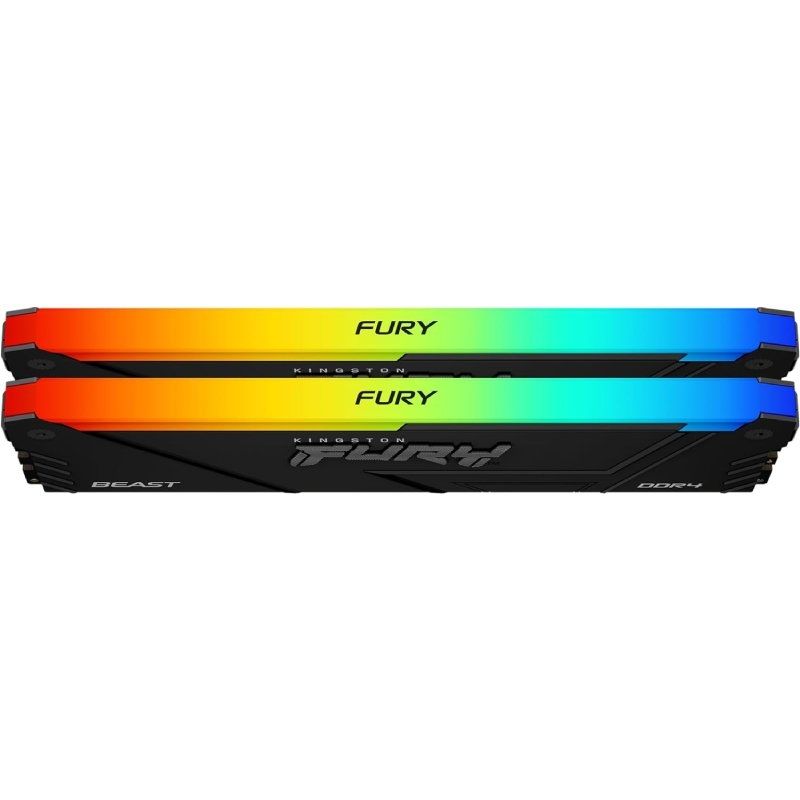 Memória RAM Kingston FURY Beast RGB 2 x 8GB/ DDR4/ 3200MHz/ 1.35V/ CL16/ DIMM