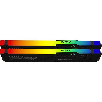 Memória RAM Kingston FURY Beast RGB 2 x 16GB/ DDR5/ 5600MHz/ 1.25V/ CL36/ DIMM