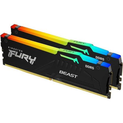 Memória RAM Kingston FURY Beast RGB 2 x 16GB/ DDR5/ 6000MHz/ 1.35V/ CL36/ DIMM