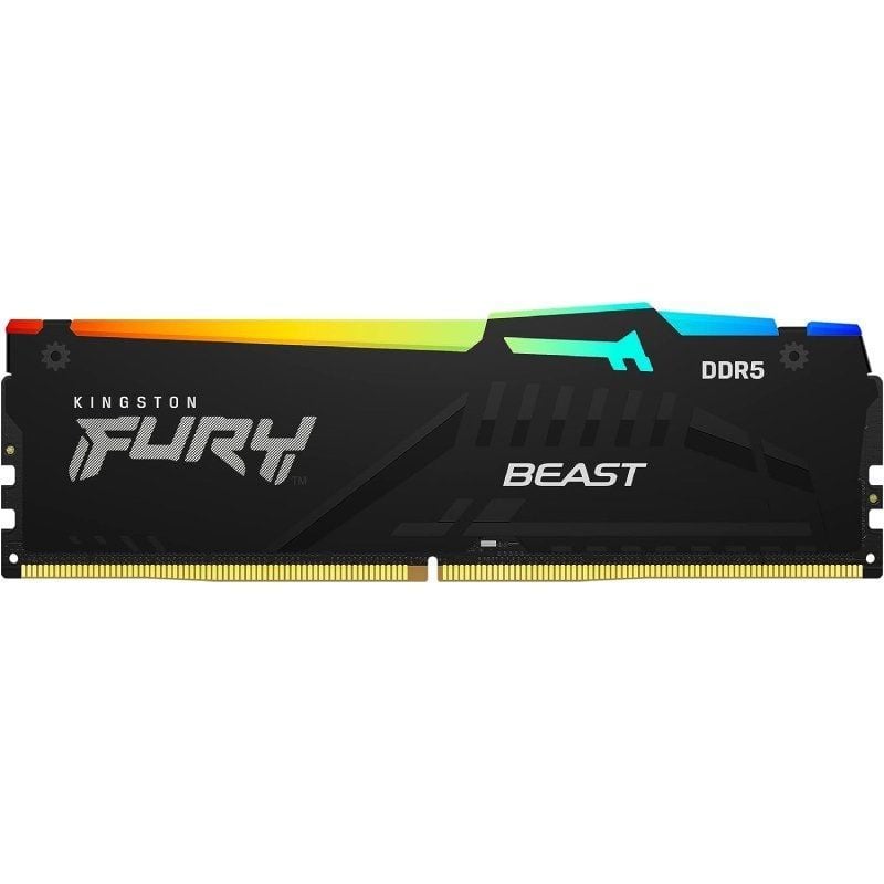 Memória RAM Kingston FURY Beast RGB 8 GB/ DDR5/ 6000 MHz/ 1,35 V/ CL36/ DIMM