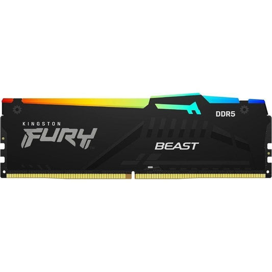Memória RAM Kingston FURY Beast RGB 8 GB/ DDR5/ 6000 MHz/ 1,35 V/ CL36/ DIMM