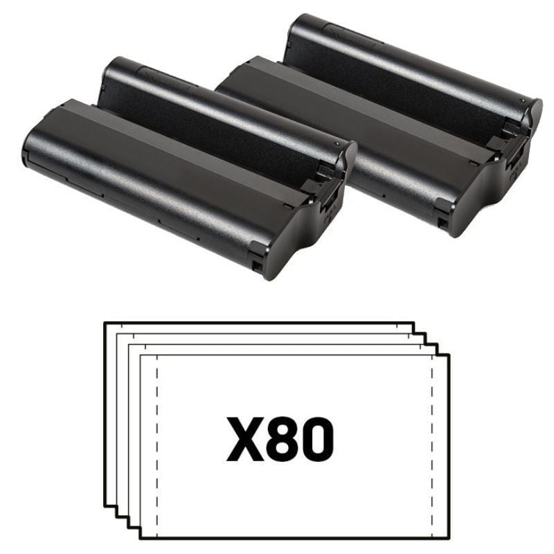 Papel Fotográfico + Cartuchos para Kodak Dock PD450 e KD600/ 4"x6"/ 80 Folhas