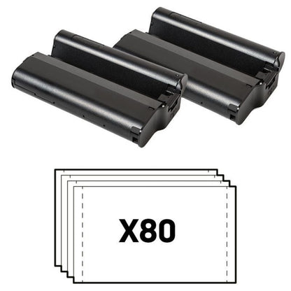 Papel Fotográfico + Cartuchos para Kodak Dock PD450 e KD600/ 4"x6"/ 80 Folhas