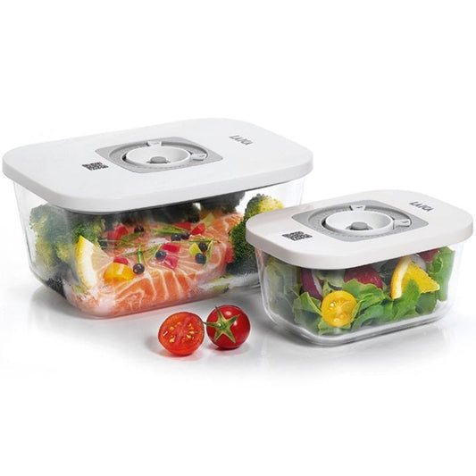 Pack de 2 Recipientes de Vidro Laica VT33060/ com Função a Vácuo/ Capacidade 0.5 - 1.5L