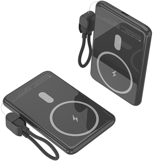 Powerbank 5000mAh Leotec LEPOWW20W5K/ 20W/ Wireless/ Negra/ Incluye Cable USB Tipo-C
