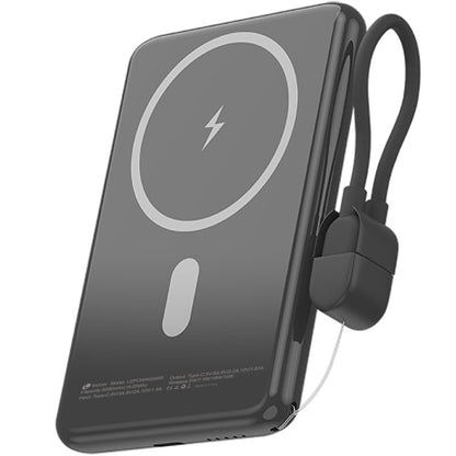 Powerbank 5000mAh Leotec LEPOWW20W5K/ 20W/ Wireless/ Negra/ Incluye Cable USB Tipo-C