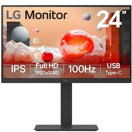Monitor Profissional LG 24BA650-B 23.8"/ Full HD/ Multimédia/ Preto