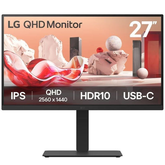 Monitor Profissional LG 27BA75QB-B 27"/ QHD/ Multimédia/ Preto