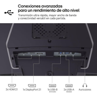 Monitor Gaming LG UltraGear 27G850A-B 27"/ 4K/ 1ms/ 240Hz/ IPS/ Ajustável em altura/ Roxo Acinzentado