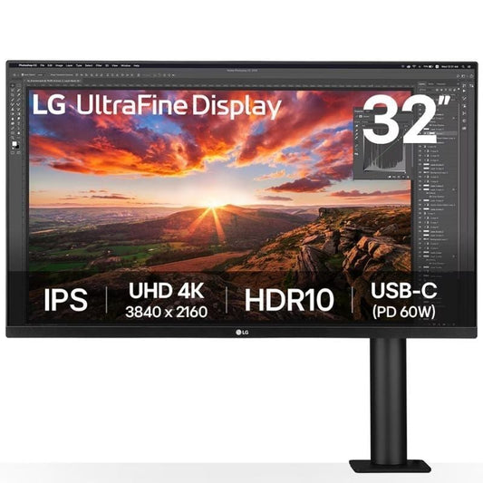 Monitor Profissional LG UltraFine Display 32UN880K-B 31.5"/ 4K/ Multimédia/ Regulável em altura/ Preto