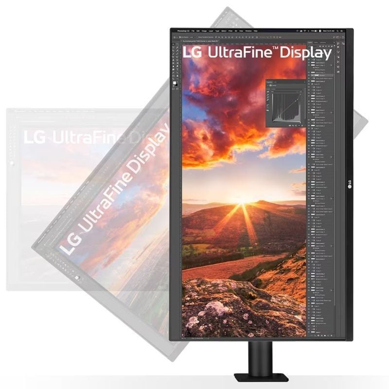 Monitor Profissional LG UltraFine Display 32UN880K-B 31.5"/ 4K/ Multimédia/ Regulável em altura/ Preto