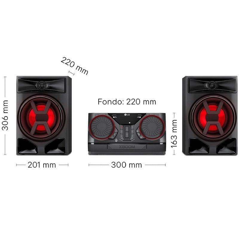 Micro sistema de som Bluetooth LG XBOOM CK43N/ 300W