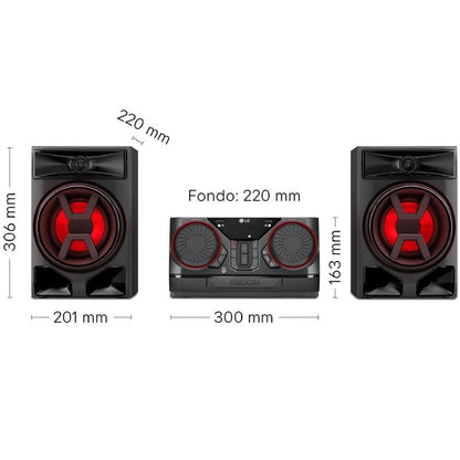 Micro sistema de som Bluetooth LG XBOOM CK43N/ 300W