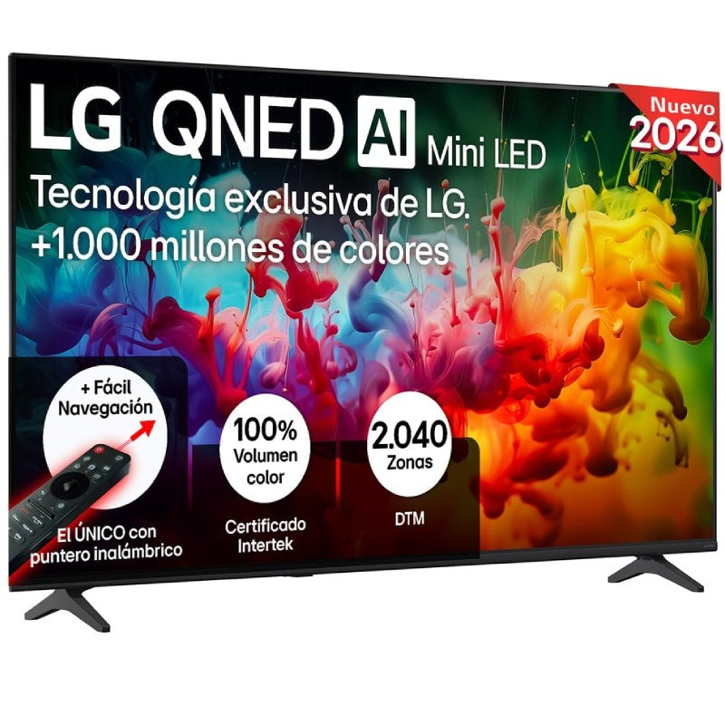 Televisor LG QNED evo AI QNED72 Mini LED 65QNED72B6B 65"/ Ultra HD 4K/ Smart TV/ WiFi