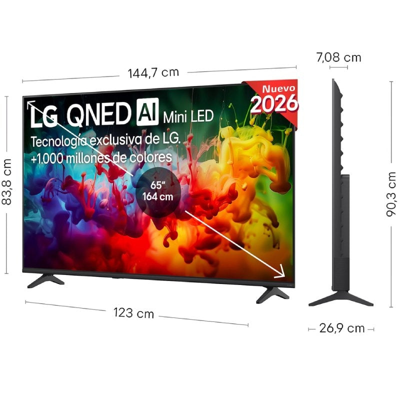 Televisor LG QNED evo AI QNED72 Mini LED 65QNED72B6B 65"/ Ultra HD 4K/ Smart TV/ WiFi