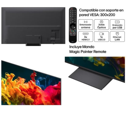 Televisor LG QNED evo AI QNED8EB Mini LED 75QNED8EB3A 75"/ Ultra HD 4K/ Smart TV/ WiFi