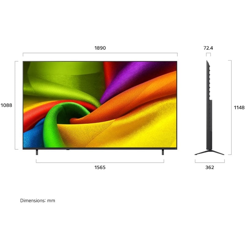 Televisor LG NanoCell 85NU850B6LA 85"/ Ultra HD 4K/ Smart TV/ WiFi/ Preto