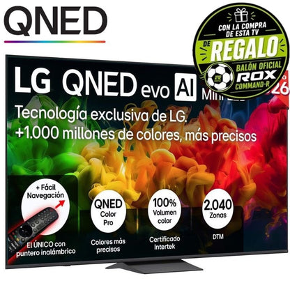 Televisor LG QNED evo AI QNED83B Mini LED 85QNED8EB3A 85"/ Ultra HD 4K/ Smart TV/ WiFi