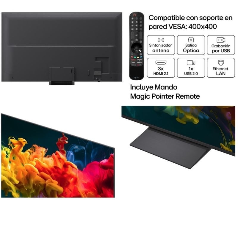 Televisor LG QNED evo AI QNED83B Mini LED 85QNED8EB3A 85"/ Ultra HD 4K/ Smart TV/ WiFi