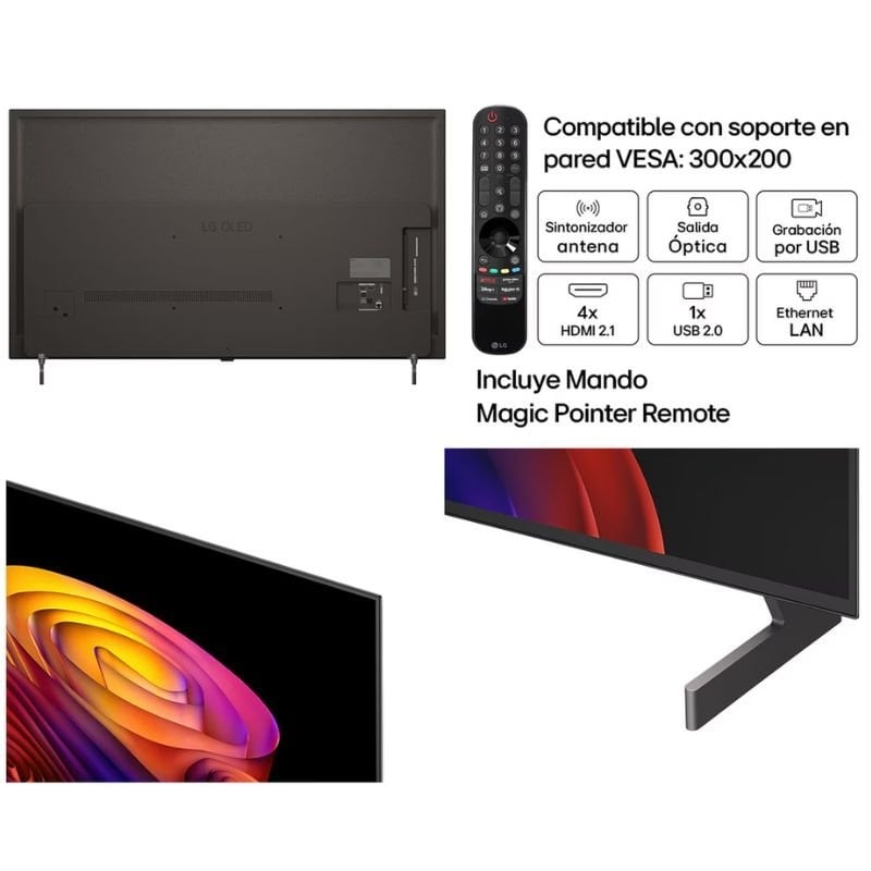 Televisor LG OLED AI B6 OLED55B6ELC 55"/ Ultra HD 4K/ Smart TV/ WiFi