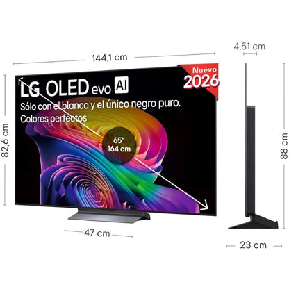 Televisor LG OLED evo AI C6 OLED65C66LB 65"/ Ultra HD 4K/ Smart TV/ WiFi