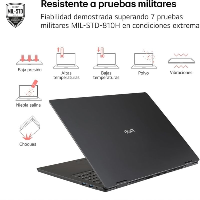 Portátil LG Gram 16Z90TL-G.AU88BN Intel Core Ultra 7-258V/ 32GB/ 1TB SSD/ 16"/ Win11