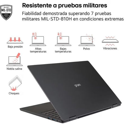 Portátil LG Gram 16ZD90TL-G.AX85BN Intel Core Ultra 7-258V/ 32GB/ 512GB SSD/ 16"/ Sin Sistema Operativo