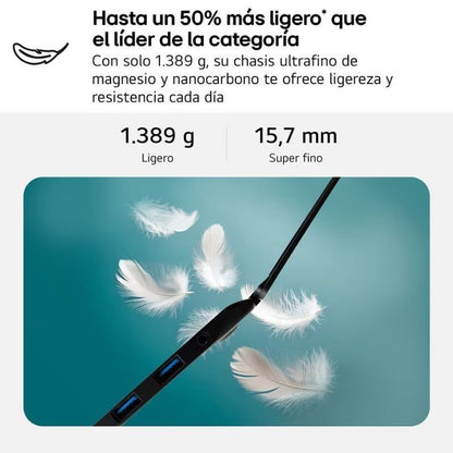 Portátil LG Gram 17Z90TL-G.AU88B Intel Core Ultra 7-258V/ 32GB/ 1TB SSD/ 17"/ Win11