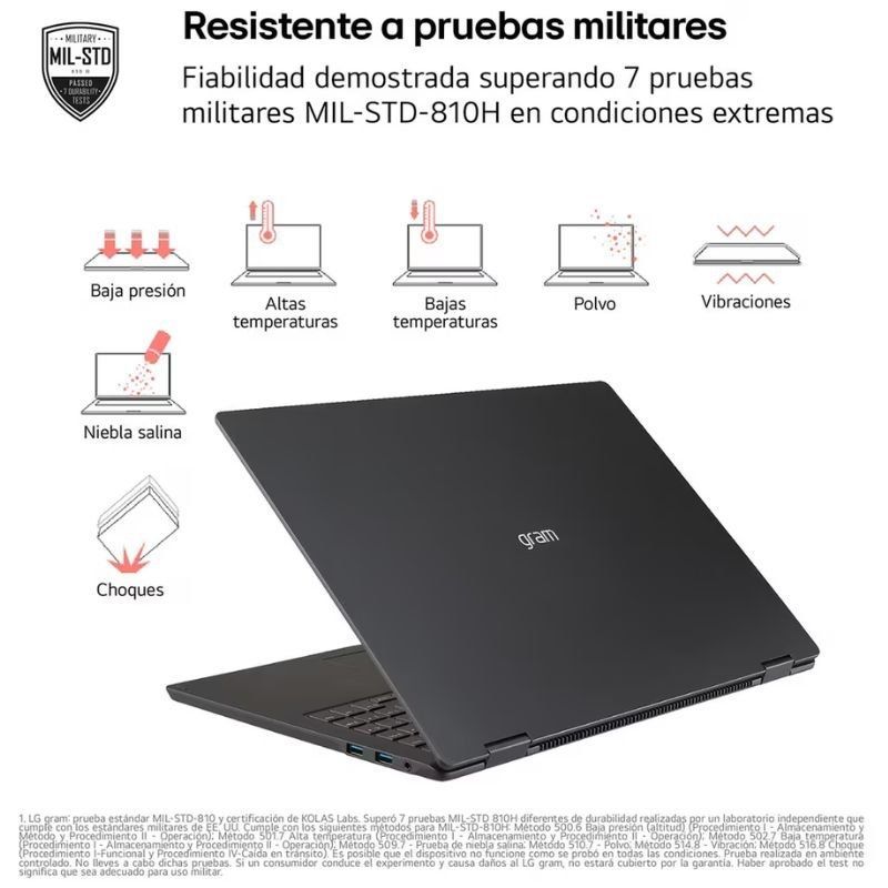 Portátil LG Gram 17Z90TL-G.AU88B Intel Core Ultra 7-258V/ 32GB/ 1TB SSD/ 17"/ Win11