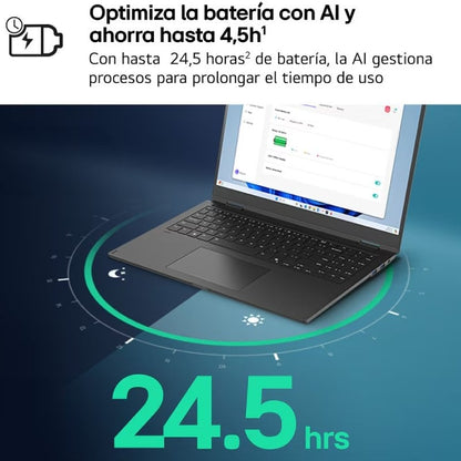 Portátil LG Gram 17Z90TL-G.AU99BN Intel Core Ultra 9-288V/ 32GB/ 1TB SSD/ 17"/ Win11