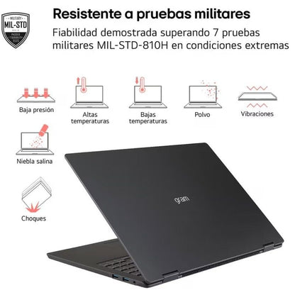 Portátil LG Gram Pro 17Z90TR-E.AD88B Intel Core Ultra 7-255H/ 32GB/ 1TB SSD/ GeForce RTX 5050/ 17"/ Win11