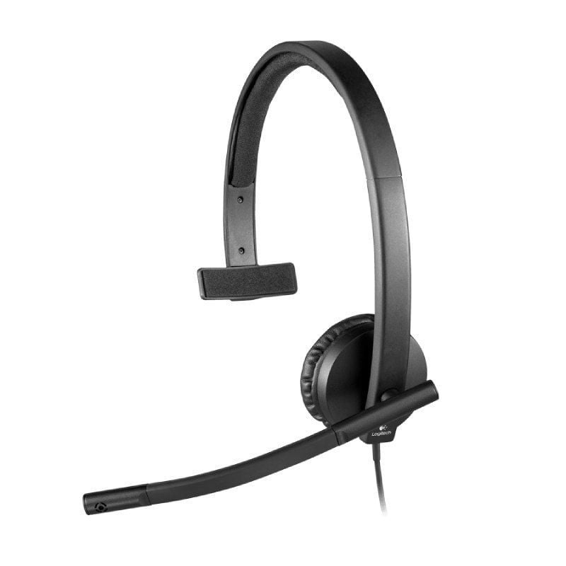 Auriculares Logitech H570E/ com Microfone/ USB/ Preto